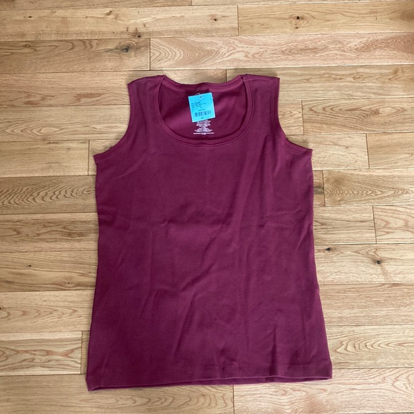 Susanna burgundy rim tank top - Picture 1 of 3